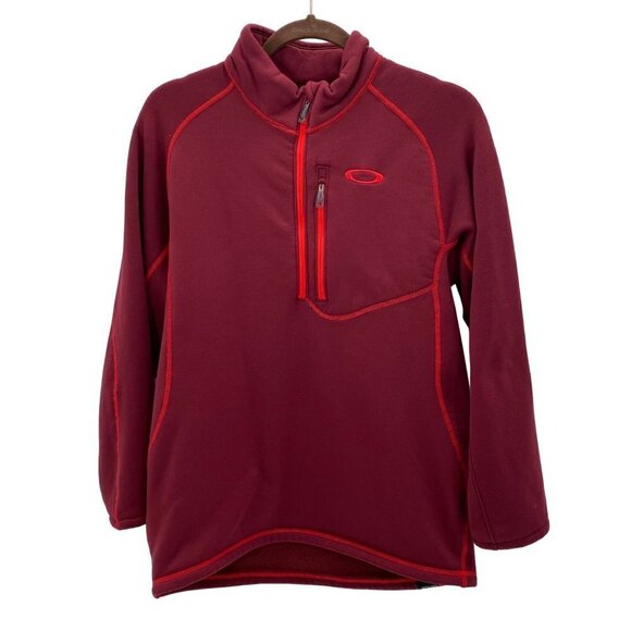 Oakley Polartec Half Zip Red Pullover Men's Size M - Picture 1 of 6